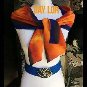 Vintage 1980’s Day Lor Blue Cabochan Belt.  PB1